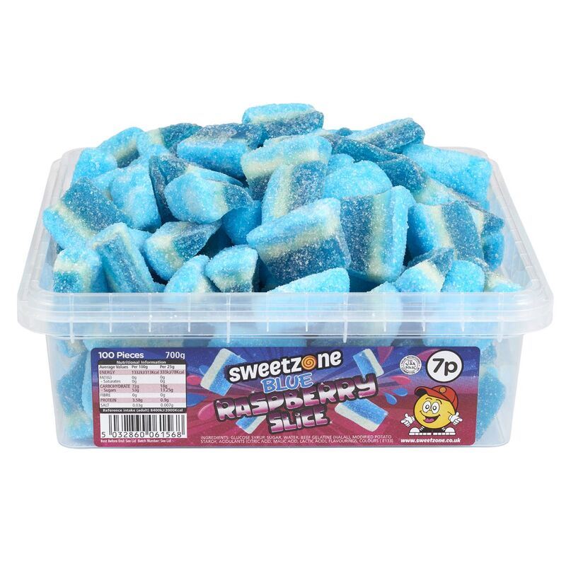 Sweetzone Blue Raspberry Slice 700g TUB - 1H106 HMC Certified Halal
