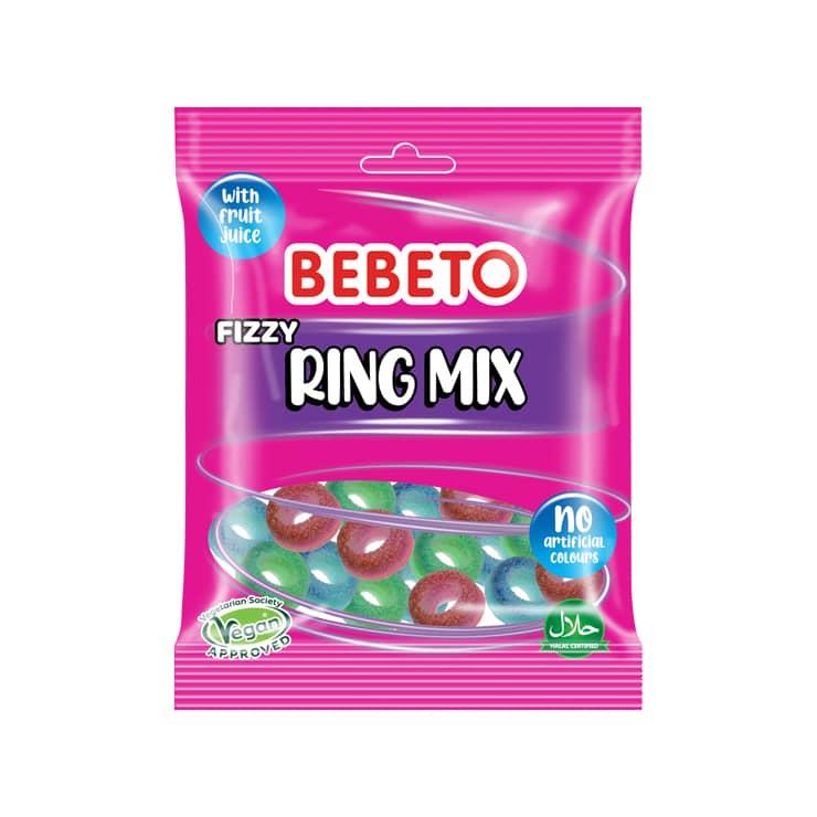 Bebeto Fizzy Ring Mix 150g Bag Certified Halal (16021058)