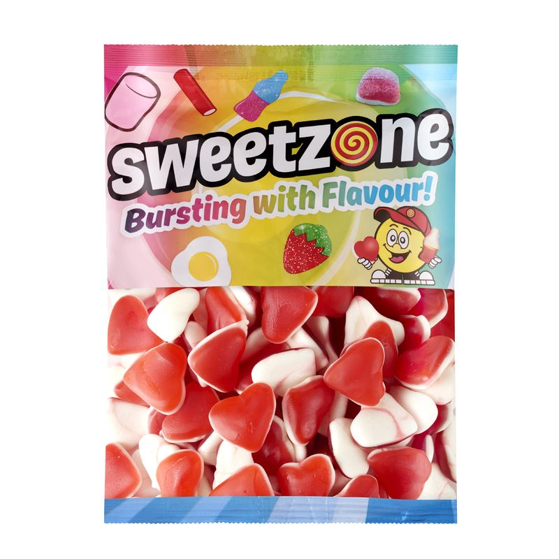 Strawberry & Cream Hearts 1KG Bag - 1F113
