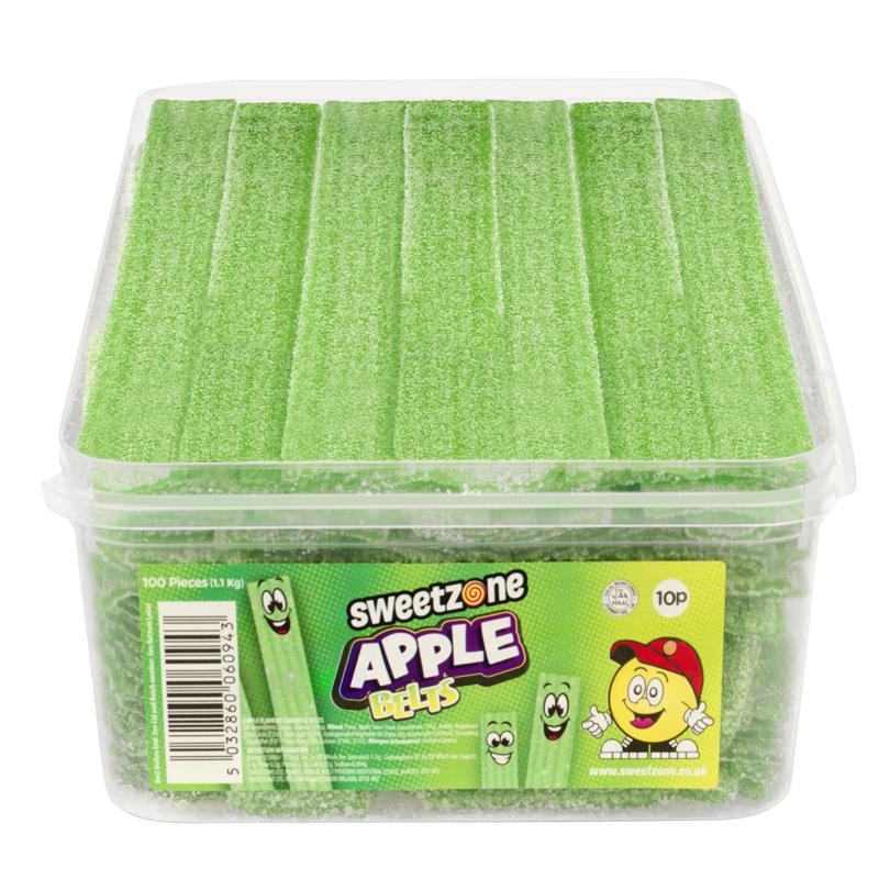 Sweetzone Apple Belts 1.1KG TUB (100 X 10p) HMC Certified Halal VEGAN