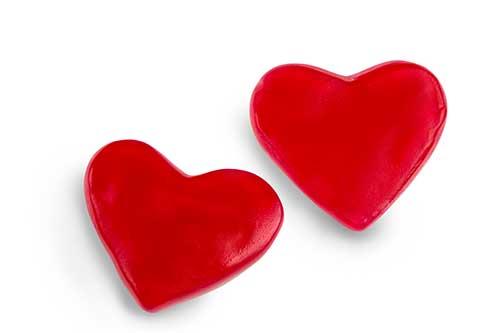 Mini Jelly Strawberry & Cream Hearts 1Kg Bag Certified Halal