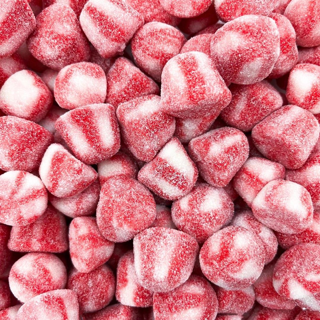 Sugared Strawberry Twist Kisses 1Kg Bag Certified Halal