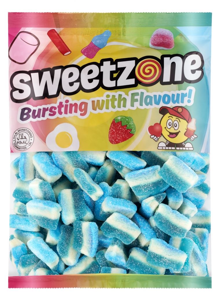 Sweetzone Blue Raspberry Slices 1kg Bag HMC Certified Halal - Amazing Sweets UK