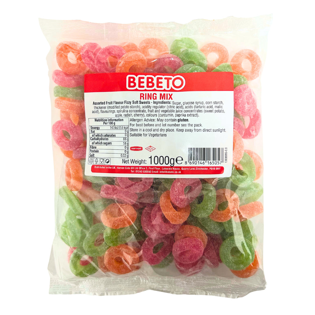 Bebeto Rings Mix VEGAN 1 KG Bag Certified Halal (16021103)