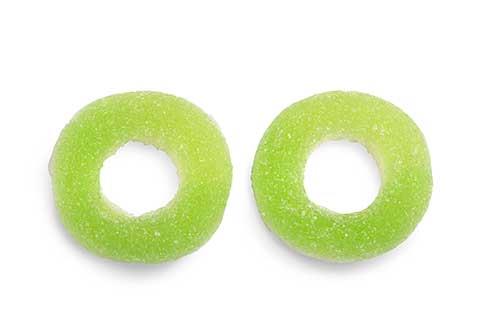 Sour Apple Rings 1Kg Bag Certified Halal