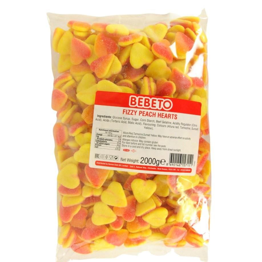 Bebeto Peach Hearts 2 KG Bag Certified Halal (16016224)