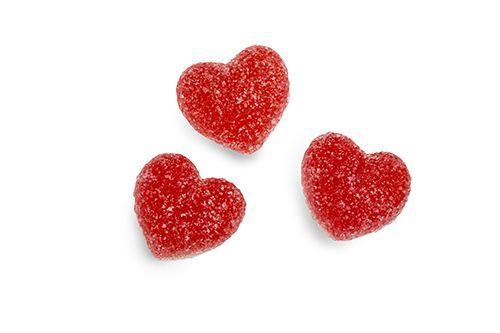 Mini Sugared Strawberry & Cream Hearts 1Kg Bag Certified Halal