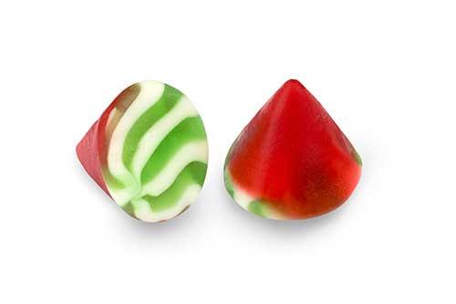 Jelly Twist Strawberry Cones 1Kg Bag Certified Halal