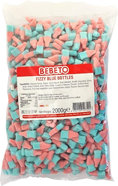 Bebeto Fizzy Blue Bottles 2 KG Bag Certified Halal (16020492)