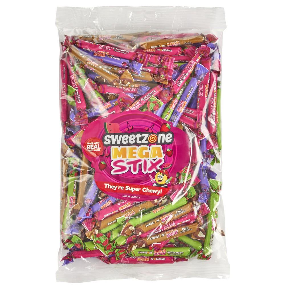 Sweetzone Mega Stix 1KG Bag - 1F075 - HMC Certifed Halal - Amazing Sweets UK