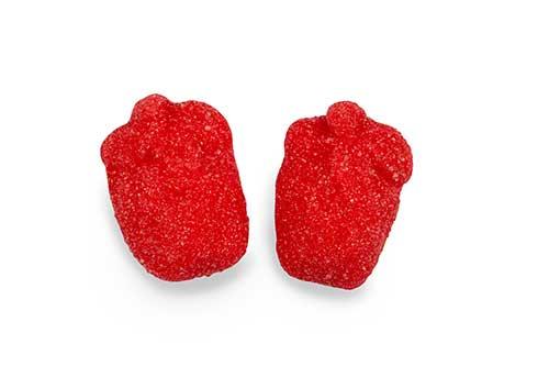 Sugared Foam Strawberry 1Kg Bag Certified Halal