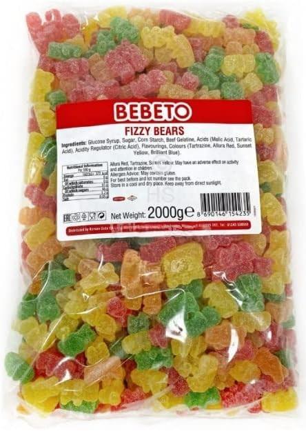 Bebeto Fizzy Bears 2 KG Bag Certified Halal (16015941)