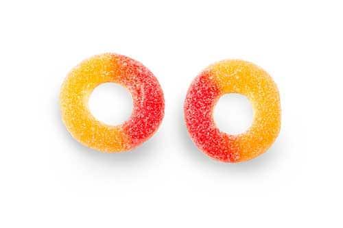 Sour Peach Rings 1Kg Bag Certified Halal