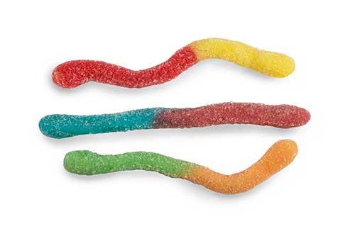 Sour Worms 1Kg Bag Certified Halal