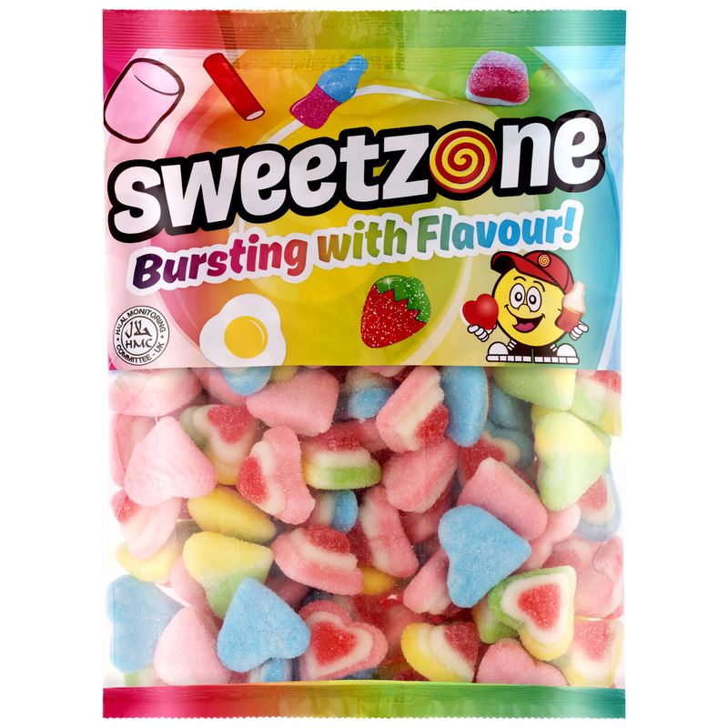 Fizzy 3D Hearts 1KG Bag - 1F105