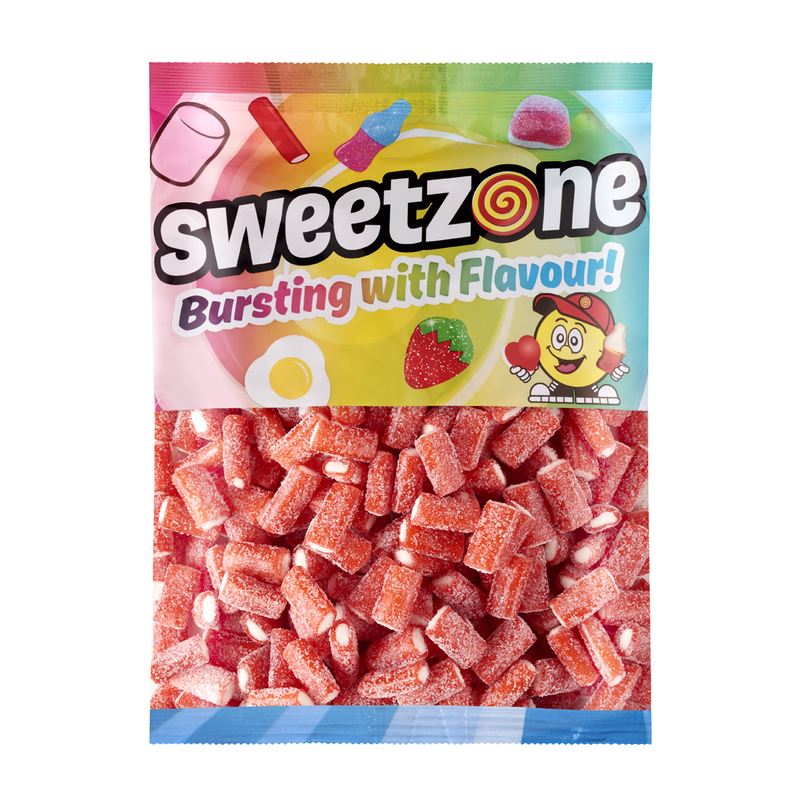 Mini Fizzy Strawberry Pencils 1KG Bag - 1F103