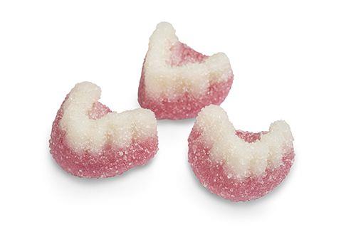 Mini Sour Grandma's Teeth / Dentures 1Kg Bag Certified Halal