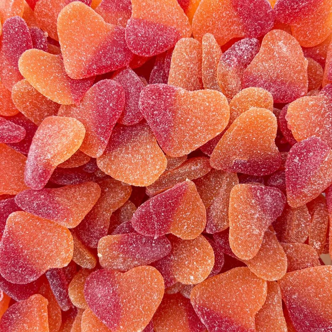 Sugared Peach Heart 1Kg Bag Certified Halal