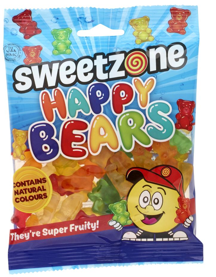 Sweetzone Happy Bears 90g Bag HMC Certified Halal - Amazing Sweets UK