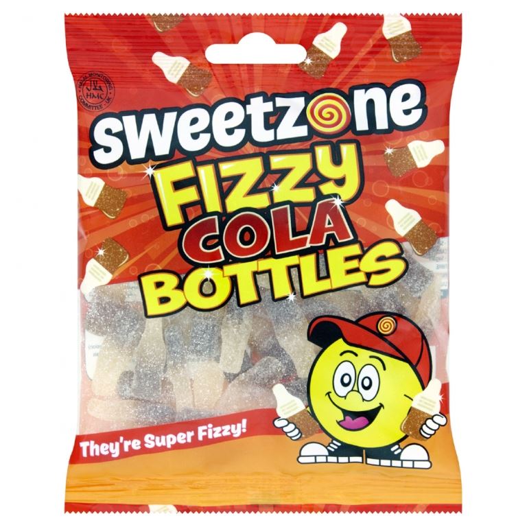 Sweetzone Fizzy Cola Bottles 90g Bag HMC Certified Halal - Amazing Sweets UK