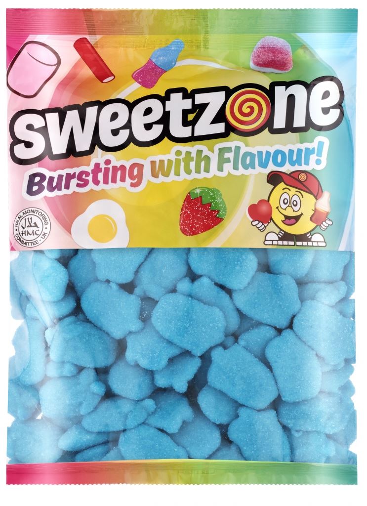 Sweetzone Foam Blue Raspberry 1kg Bag HMC Certified Halal - Amazing Sweets UK