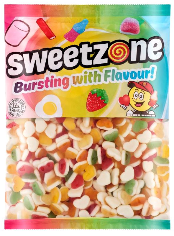 Sweetzone Fruity Hearts 1kg Bag HMC Certified Halal - Amazing Sweets UK