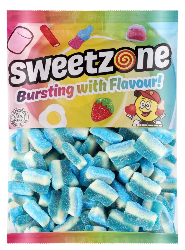 Sweetzone Blue Raspberry Slices  1kg Bag HMC Certified Halal - Amazing Sweets UK