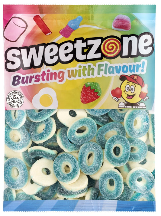 Sweetzone Blue Raspberry Rings 1kg Bag HMC Certified Halal