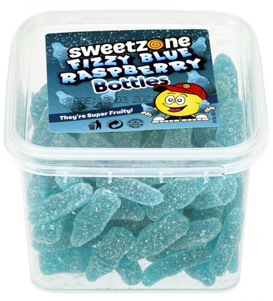 Sweetzone Blue Raspberry Bottles 180G Tub HMC Certified Halal - Amazing Sweets UK