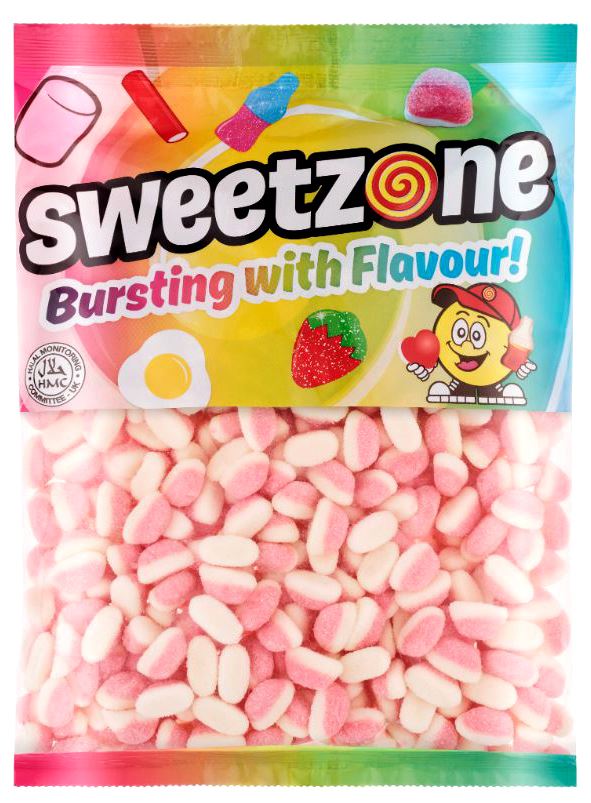 Sweetzone Strawberry Puffs 1kg Bag HMC Certified Halal - Amazing Sweets UK