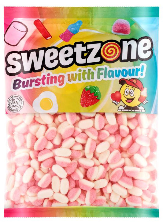 Sweetzone Strawberry Puffs 1kg Bag HMC Certified Halal - Amazing Sweets UK