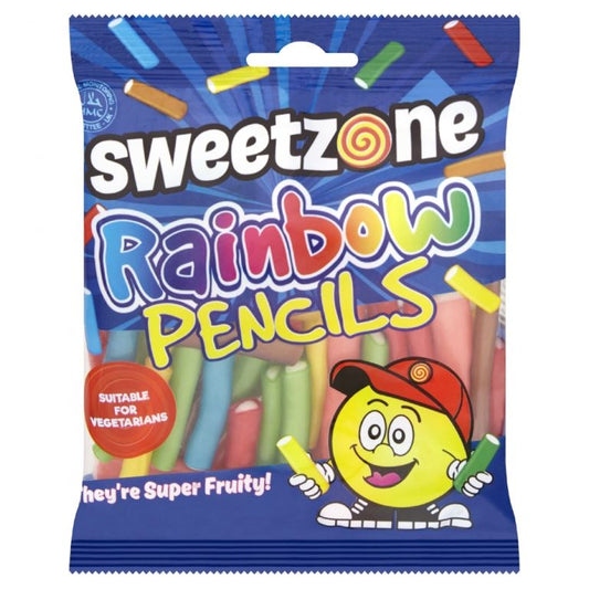 Sweetzone Rainbow Pencils 90g Bag HMC Certified Halal - Amazing Sweets UK