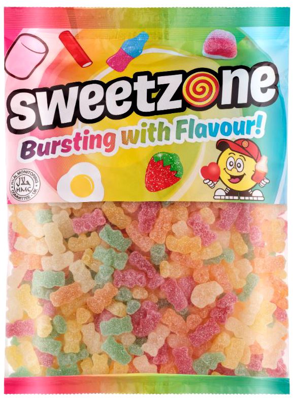 Sweetzone Sour Bears 1kg Bag HMC Certified Halal - Amazing Sweets UK