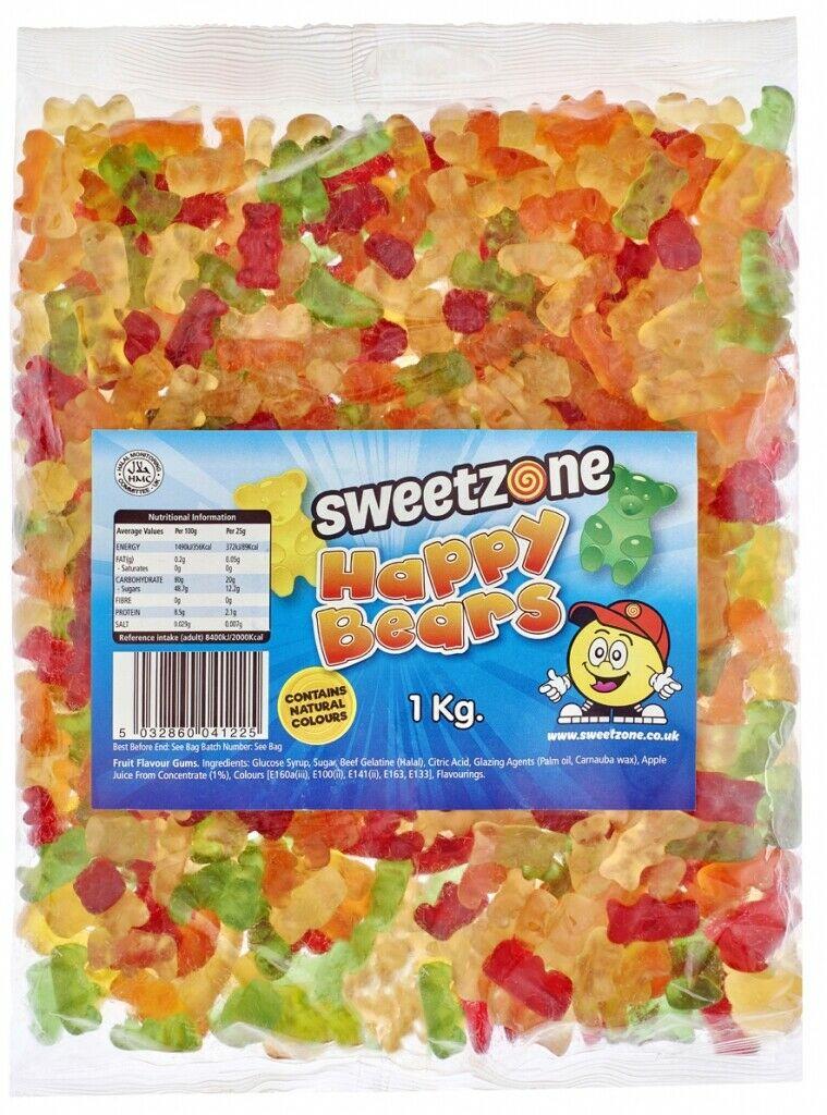 Sweetzone Happy Bears 1kg Bag HMC Certified Halal - Amazing Sweets UK