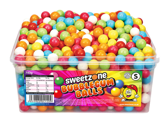 Sweetzone Bubblegum Balls 805g Tub HMC Certified Halal