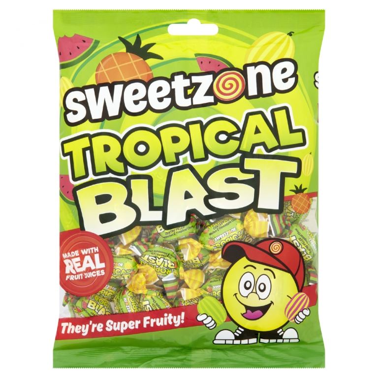 Sweetzone Tropical Blast 200g Bag HMC Certified Halal - Amazing Sweets UK