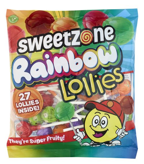 Sweetzone Rainbow Lollies 182g Bag HMC Certified Halal - Amazing Sweets UK