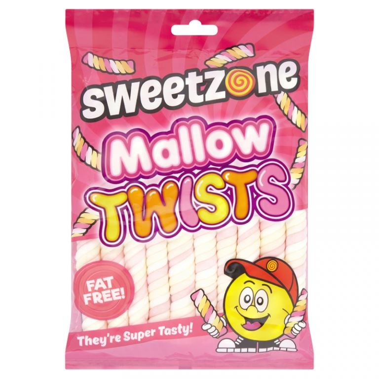 Sweetzone Mallow Twists 160g Bag HMC Certified Halal - Amazing Sweets UK