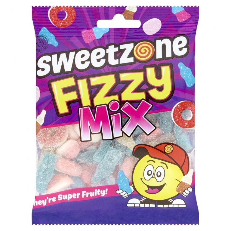 Sweetzone Fizzy Mix 90g Bag HMC Certified Halal - Amazing Sweets UK